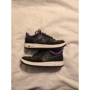 Nike Force 1 LV8 PS Kids Shoes Size 2Y Black Purple DQ0301 -001